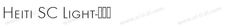 Heiti SC Light字体转换